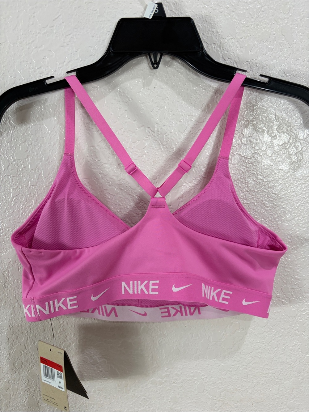 Nike Pink Strappy Light-Support Sports Bra,Size L - Picture 6 of 15